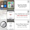 Air Tracker Tags 5 Pack Noir, Tracker de Valise Compatible avec Apple Où est ? Application (iOS Uniquement), localisateur de clé