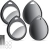 Air tags lot de 4 noir 2026, traceur bleutooth anti-perte avec batterie remplaçable, compatible avec l’app localiser (ios), bali