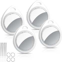 Air tags lot de 4 blanc, localisateur bleutooth d'objets compatible avec l'application localiser d'apple (uniquement ios),locali