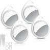 Air tags lot de 4 blanc, localisateur bleutooth d'objets compatible avec l'application localiser d'apple (uniquement ios),locali