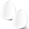 Air tags lot de 2 blanc 2025, traceur bleutooth anti-perte avec batterie remplaçable, compatible avec l’app localiser (ios), bal
