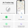Air tags lot de 2 blanc 2025, traceur bleutooth anti-perte avec batterie remplaçable, compatible avec l’app localiser (ios), bal
