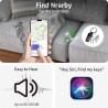 Air tags lot de 2 blanc 2025, traceur bleutooth anti-perte avec batterie remplaçable, compatible avec l’app localiser (ios), bal