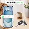 Air tags lot de 2 blanc 2025, traceur bleutooth anti-perte avec batterie remplaçable, compatible avec l’app localiser (ios), bal