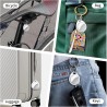 Air tags lot de 2 blanc 2025, traceur bleutooth anti-perte avec batterie remplaçable, compatible avec l’app localiser (ios), bal