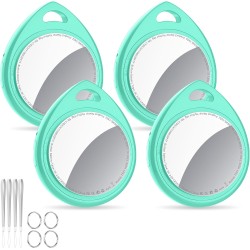 Air tags lot de 4 cyan menthe, traceur bleutooth anti-perte avec batterie remplaçable, compatible avec l’app localiser (ios), ba