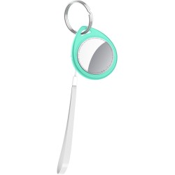 Air tags lot de 4 cyan menthe, traceur bleutooth anti-perte avec batterie remplaçable, compatible avec l’app localiser (ios), ba