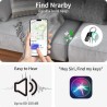 Air tags lot de 4 cyan menthe, traceur bleutooth anti-perte avec batterie remplaçable, compatible avec l’app localiser (ios), ba