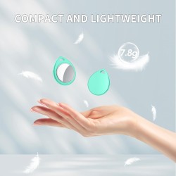 Air tags lot de 4 cyan menthe, traceur bleutooth anti-perte avec batterie remplaçable, compatible avec l’app localiser (ios), ba