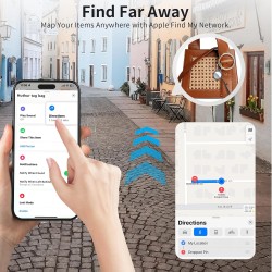 Air tags, traceur d’objets bleutooth avec pile remplaçable, 4 pack noir, compatible avec l’application localiser d’apple (ios un