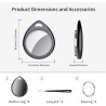 Air tags, traceur d’objets bleutooth avec pile remplaçable, 4 pack noir, compatible avec l’application localiser d’apple (ios un