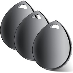 Air tags lot de 3 noir 2025, traceur bleutooth anti-perte avec batterie remplaçable, compatible avec l’app localiser (ios), bali