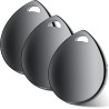 Air tags lot de 3 noir 2025, traceur bleutooth anti-perte avec batterie remplaçable, compatible avec l’app localiser (ios), bali