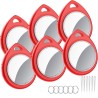 Traceur tags 6p rouge, localisateur bleutooth d'objets compatible avec l'application localiser d'apple (uniquement ios), localis