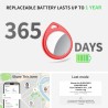 Traceur tags 6p rouge, localisateur bleutooth d'objets compatible avec l'application localiser d'apple (uniquement ios), localis