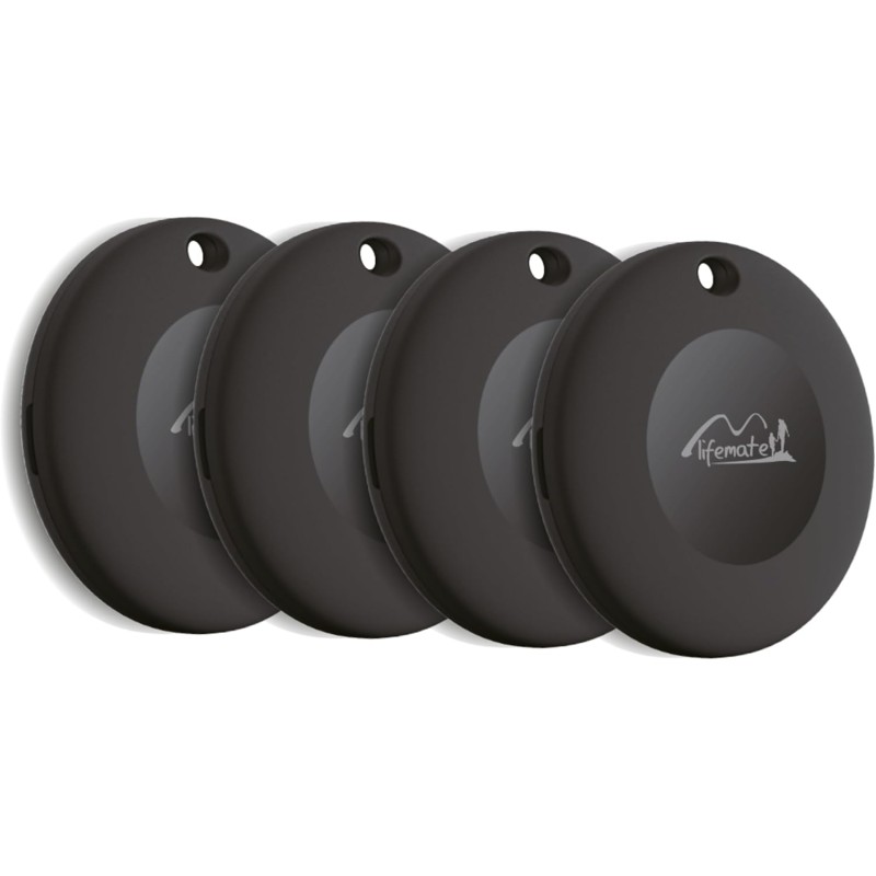 Lifemate life tag 4-pack – traceur bleutooth compatible apple ios “localiser”, traceur gps sans abonnement, alternative airtag, 