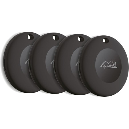 Lifemate life tag 4-pack – traceur bleutooth compatible apple ios “localiser”, traceur gps sans abonnement, alternative airtag, 