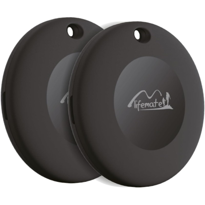 Lifemate life tag 2-pack – traceur bleutooth compatible apple ios “localiser”, traceur tag étanche ip67, batterie longue durée, 