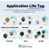 Lifemate life tag 2-pack – traceur bleutooth compatible apple ios “localiser”, traceur tag étanche ip67, batterie longue durée, 