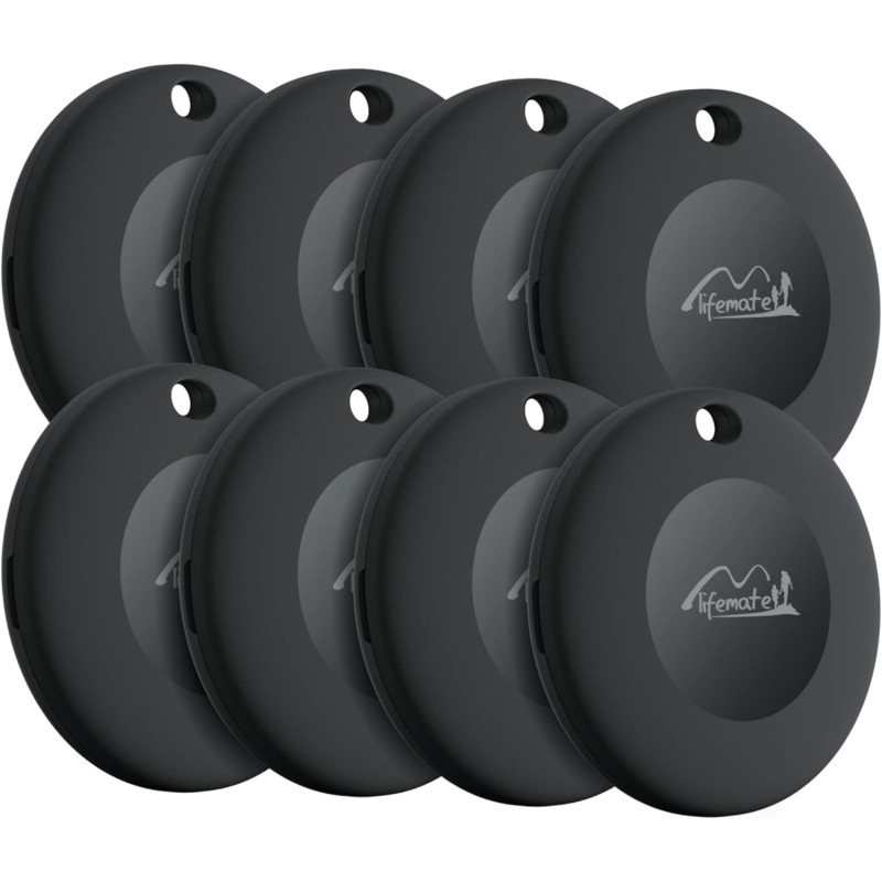 Lifemate life tag 8-pack – traceur bleutooth compatible apple ios “localiser”, traceur gps compact, alternative tags apple, étan