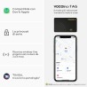 Vocolinc rechargeable wallet tracker card fin 1.6mm, air tag traceur compatible avec apple localiser app (ios uniquement), bleut