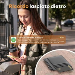 Vocolinc rechargeable wallet tracker card fin 1.6mm, air tag traceur compatible avec apple localiser app (ios uniquement), bleut