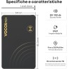 Vocolinc rechargeable wallet tracker card fin 1.6mm, air tag traceur compatible avec apple localiser app (ios uniquement), bleut