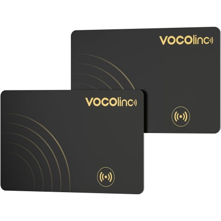 Vocolinc wallet tracker 2 pack ultra-fin 1.6mm, air tag traceur compatible avec apple localiser (ios uniquement), bleutooth loca