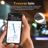 Vocolinc wallet tracker 2 pack ultra-fin 1.6mm, air tag traceur compatible avec apple localiser (ios uniquement), bleutooth loca