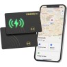 Vocolinc rechargeable wallet tracker card ultra fin, air tag traceur carte lot de 2, bleutooth localisateurs d’objets compatible