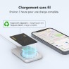Vocolinc rechargeable wallet tracker card ultra fin, air tag traceur carte lot de 2, bleutooth localisateurs d’objets compatible