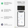 Vocolinc rechargeable wallet tracker card ultra fin, air tag traceur carte lot de 2, bleutooth localisateurs d’objets compatible