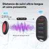 VODESON Localisateur d'objets (clés, Portefeuilles...) Porte Clés Siffleur Key Finder (4 récepteurs)