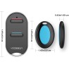 VODESON Localisateur d'objets (clés, Portefeuilles...) Porte Clés Siffleur Key Finder (2 récepteurs)