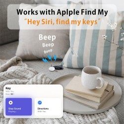 Tracker, Smart Tag Pro, Fonctionne avec Apple Find My (iOS Uniquement), localisateur d'objets pour clés, Bagages, Sac à Dos, éta
