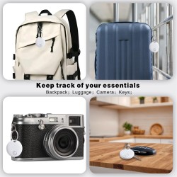 Tracker, Smart Tag Pro, Fonctionne avec Apple Find My (iOS Uniquement), localisateur d'objets pour clés, Bagages, Sac à Dos, éta