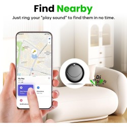 Smart air tags traceur lot de 4 noir, bleutooth tracker fonctionne avec apple localiser (ios uniquement), localisateurs d’objets