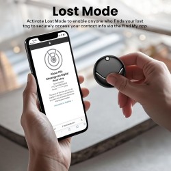 Smart air tags traceur lot de 4 noir, bleutooth tracker fonctionne avec apple localiser (ios uniquement), localisateurs d’objets