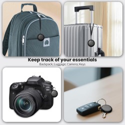 Smart air tags traceur lot de 4 noir, bleutooth tracker fonctionne avec apple localiser (ios uniquement), localisateurs d’objets