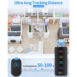 Esky Localisateur de Clés, Localisateur d'Objets 80 DB Perdus sans Fil Key Finder avec 4 Récepteurs RF, Télécommande sans Fil Lo