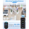 Esky Localisateur de Clés, Localisateur d'Objets 80 DB Perdus sans Fil Key Finder avec 4 Récepteurs RF, Télécommande sans Fil Lo