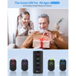 Esky Localisateur de Clés, Localisateur d'Objets 80 DB Perdus sans Fil Key Finder avec 4 Récepteurs RF, Télécommande sans Fil Lo