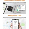 Novoo localisation d'articles air tag 1,6 mm mince 6 ans traceur carte compatible avec app localiser (ios uniquement), bleutooth