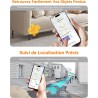 Novoo localisation d'articles air tag 1,6 mm mince 6 ans traceur carte compatible avec app localiser (ios uniquement), bleutooth