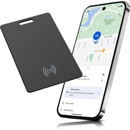 Wallet Tracker pour Android, carte de suivi intelligente rechargeable sans fil, carte de suivi de portefeuille fine compatible a