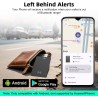 Wallet Tracker pour Android, carte de suivi intelligente rechargeable sans fil, carte de suivi de portefeuille fine compatible a