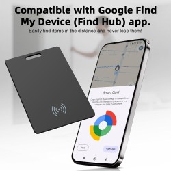 Wallet Tracker pour Android, carte de suivi intelligente rechargeable sans fil, carte de suivi de portefeuille fine compatible a