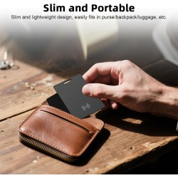Wallet Tracker pour Android, carte de suivi intelligente rechargeable sans fil, carte de suivi de portefeuille fine compatible a