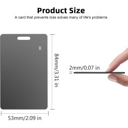 Wallet Tracker pour Android, carte de suivi intelligente rechargeable sans fil, carte de suivi de portefeuille fine compatible a
