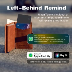 Reyke Carte de Suivi de Portefeuille Fine, Rechargeable, Compatible avec Apple Find My (iOS Uniquement) - Trieur d'objets pour é